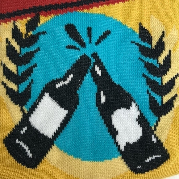 Sock It To Me NWT Yellow Beer Brew Master Crew Socks Novelty Beer Crawl Brewery - Picture 7 of 12